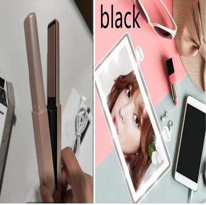Cordless USB Hair Straightener & Curler