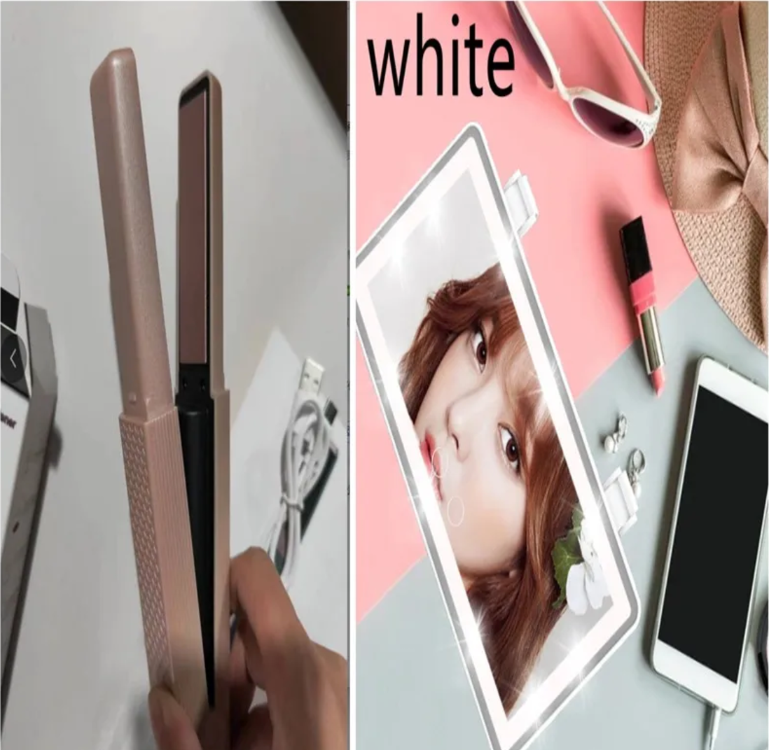 Cordless USB Hair Straightener & Curler